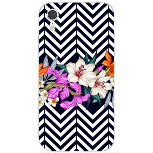 Apple iPhone Xr Flower arrow Transparent Silicone TPU Θήκη