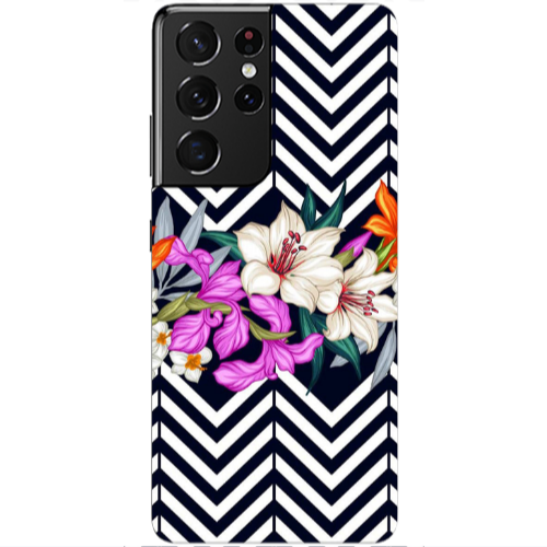 Samsung S21 Ultra Flower arrow Transparent Silicone TPU Θήκη