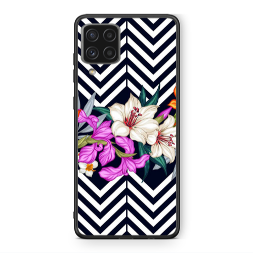 Samsung A22 4G Flower arrow Black Glossy Θήκη