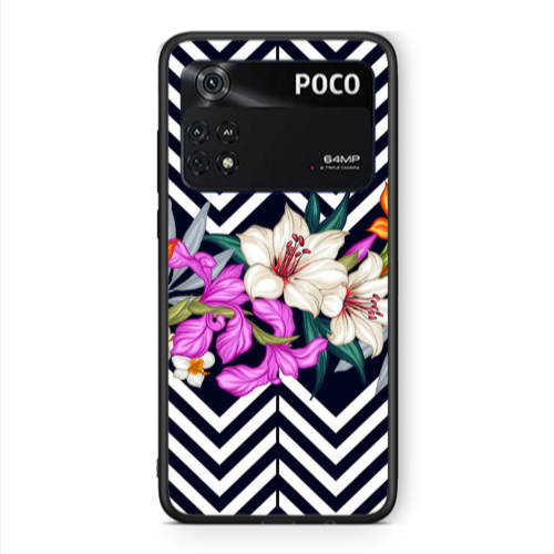 Xiaomi Poco M4 Pro 4G Flower arrow Black Glossy Θήκη