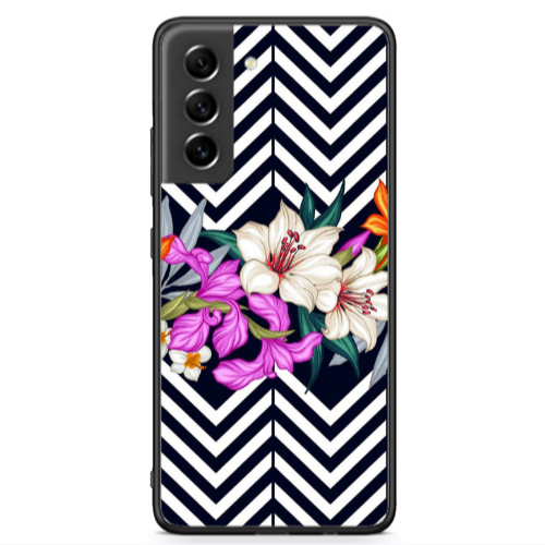 Samsung S21 FE Flower arrow Black Glossy Θήκη