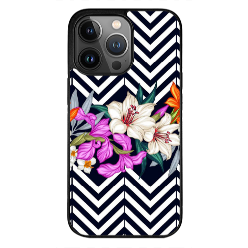Apple iPhone 12 Pro Flower arrow Black Glossy Θήκη