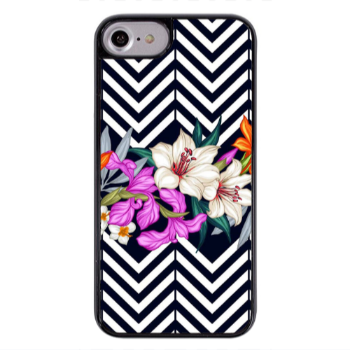 Apple iPhone 7 Flower arrow Black Glossy Θήκη