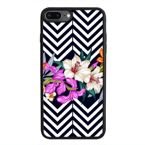 Apple iPhone 7 Plus Flower arrow Black Glossy Θήκη