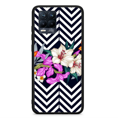 Realme 8  Flower arrow Black Glossy Θήκη