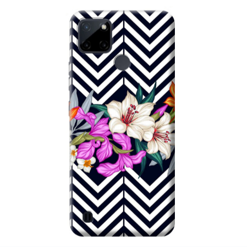 Realme C25Y Flower arrow Transparent Silicone TPU Θήκη