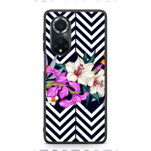 Huawei Nova 9 Flower arrow Black Glossy Θήκη