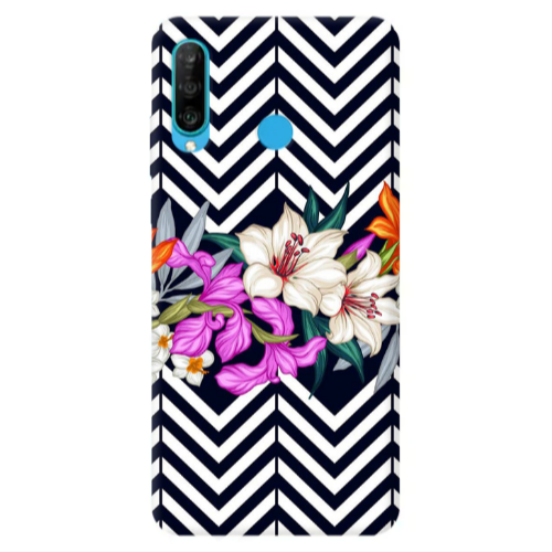 Huawei P30 Lite Flower arrow Transparent Silicone TPU Θήκη
