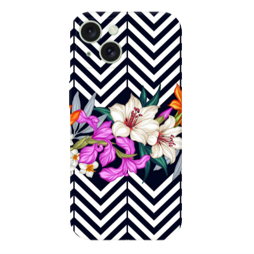 Apple iPhone 15 Flower arrow Transparent Silicone TPU Θήκη