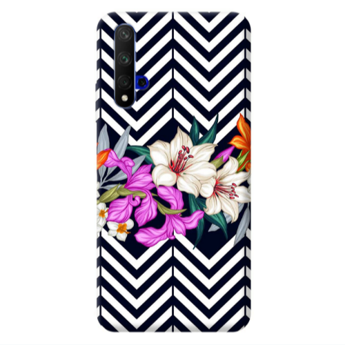 Huawei Nova 5 T Flower arrow Transparent Silicone TPU Θήκη