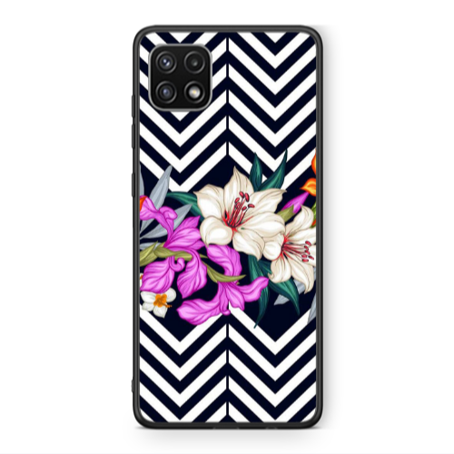 Samsung A22 5G Flower arrow Black Glossy Θήκη