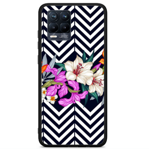 Realme 8 i Flower arrow Black Glossy Θήκη