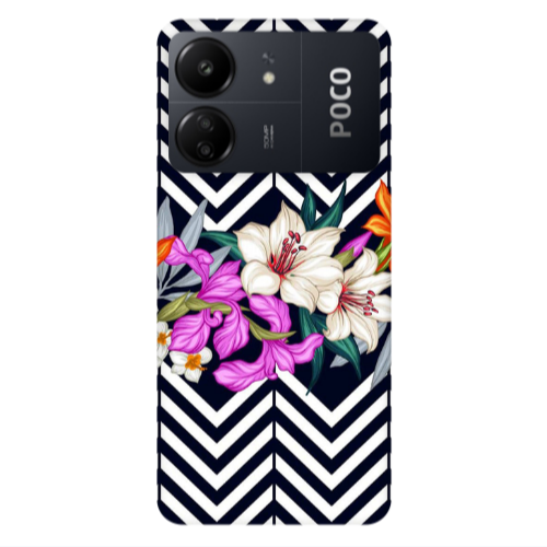 Xiaomi Poco C65 Flower arrow Transparent Silicone TPU Θήκη