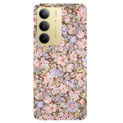 Realme C 75 Blue Roses Transparent Silicone TPU Θήκη