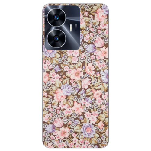 Realme Note 50 Blue Roses Transparent Silicone TPU Θήκη