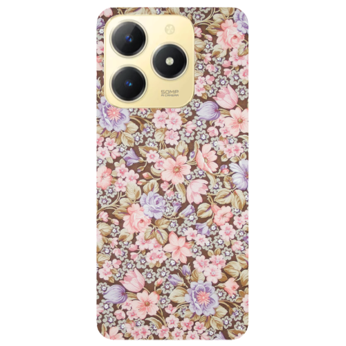 Realme C61 Blue Roses Transparent Silicone TPU Θήκη