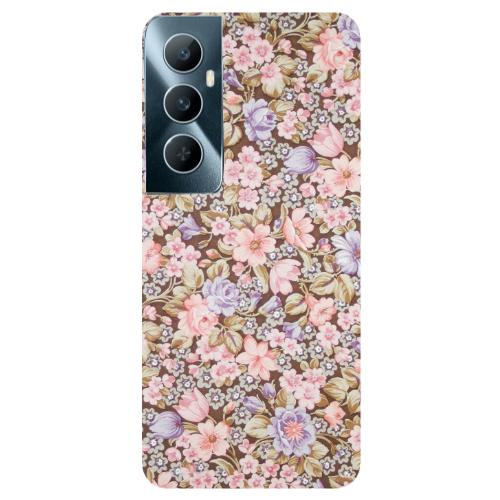 Realme C65 Blue Roses Transparent Silicone TPU Θήκη