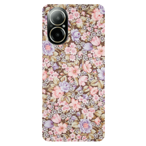 Realme C67 Blue Roses Transparent Silicone TPU Θήκη