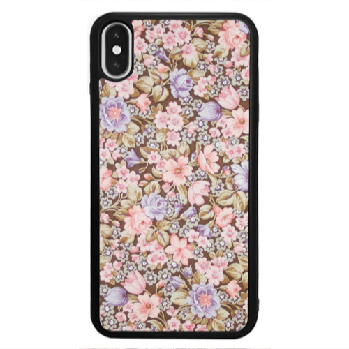 Apple iPhone X Blue Roses Black Glossy Θήκη