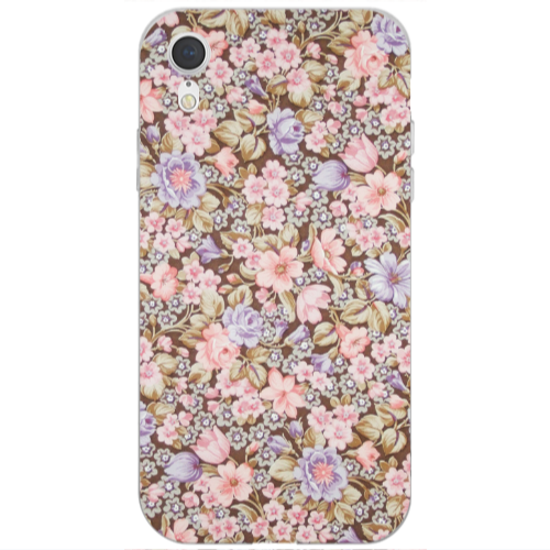 Apple iPhone Xr Blue Roses Transparent Silicone TPU Θήκη