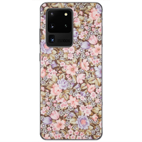 Samsung S20 Ultra Blue Roses Transparent Silicone TPU Θήκη