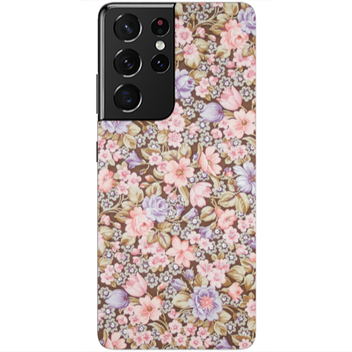 Samsung S21 Ultra Blue Roses Transparent Silicone TPU Θήκη