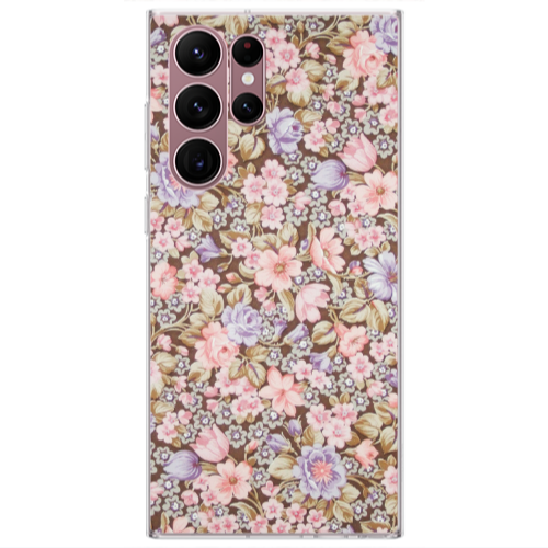 Samsung S22 Ultra Blue Roses Transparent Silicone TPU Θήκη