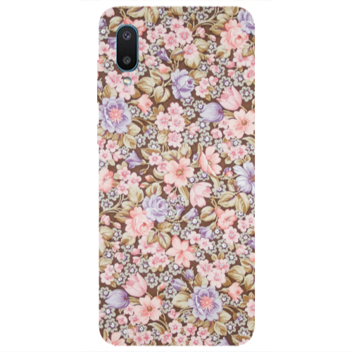 Samsung A02 Blue Roses Transparent Silicone TPU Θήκη