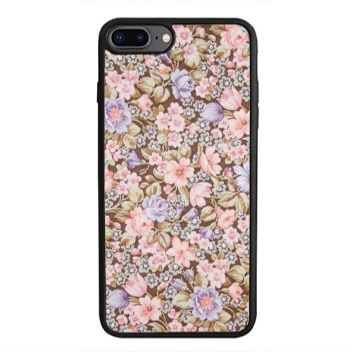 Apple iPhone 7 Plus Blue Roses Black Glossy Θήκη