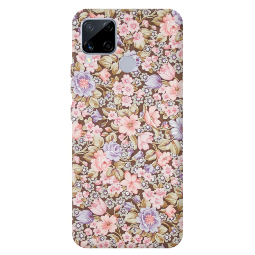 Realme C25S Blue Roses Transparent Silicone TPU Θήκη