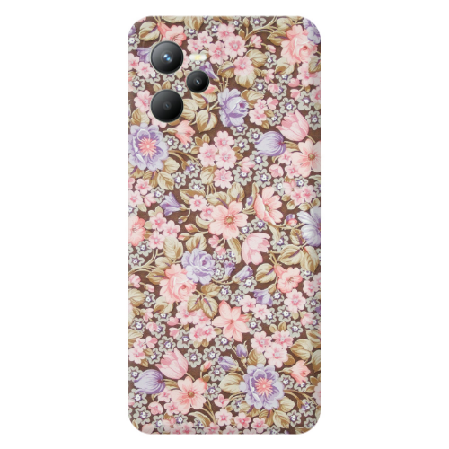 Realme C35 Blue Roses Transparent Silicone TPU Θήκη
