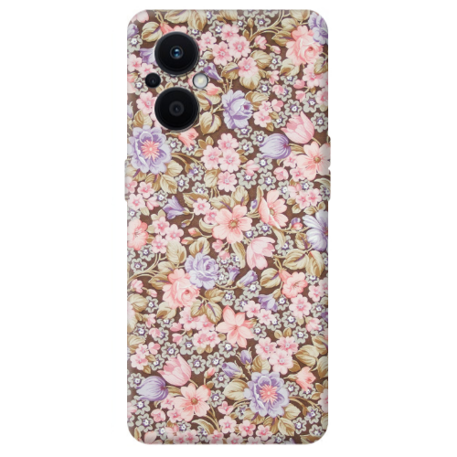 Oppo Reno 7 Lite Blue Roses Transparent Silicone TPU Θήκη