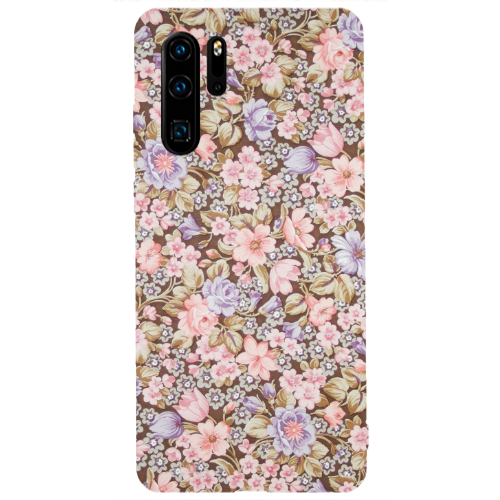 Huawei P30 Pro Blue Roses Transparent Silicone TPU Θήκη
