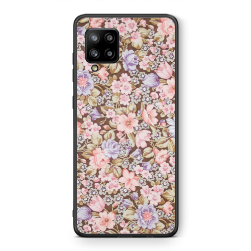Samsung A42 5G Blue Roses Black Glossy Θήκη
