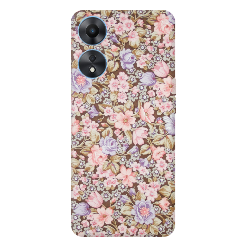 Oppo A 98 Blue Roses Transparent Silicone TPU Θήκη