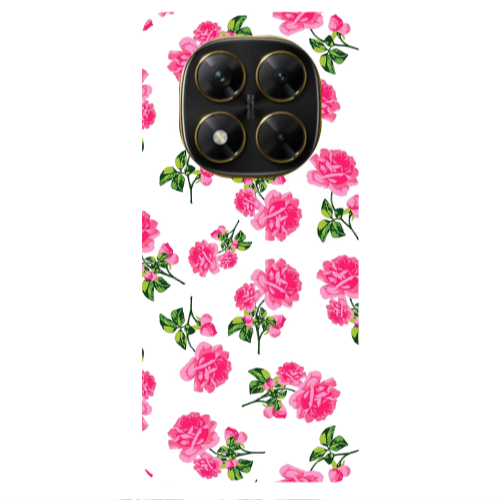 Xiaomi Poco X7 Roses White Transparent Silicone TPU Θήκη