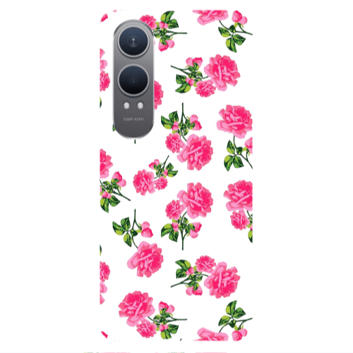 Oneplus Nord Ce 4 lite Roses White Transparent Silicone TPU Θήκη