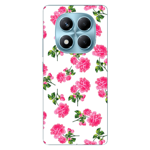 Xiaomi Redmi Note 14 Pro Roses White Transparent Silicone TPU Θήκη