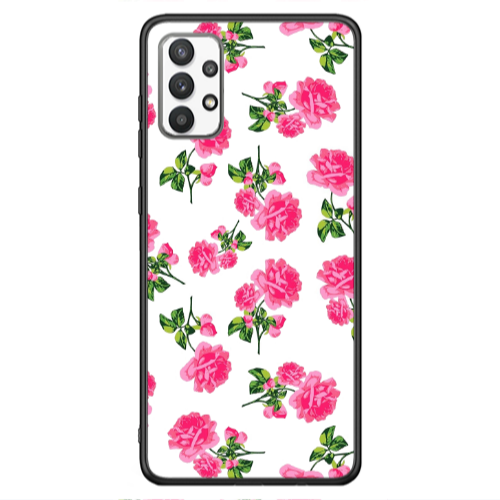 Samsung A13 4G Roses White Black Glossy Θήκη
