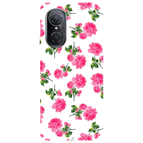 Huawei Nova 9 SE Roses White Transparent Silicone TPU Θήκη