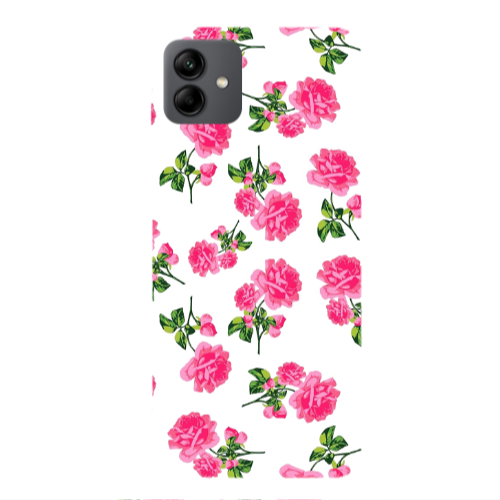 Samsung A04 Roses White Transparent Silicone TPU Θήκη