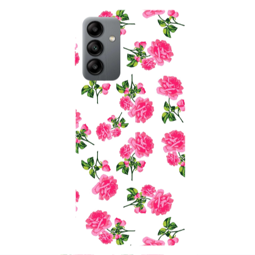 Samsung A04S Roses White Transparent Silicone TPU Θήκη
