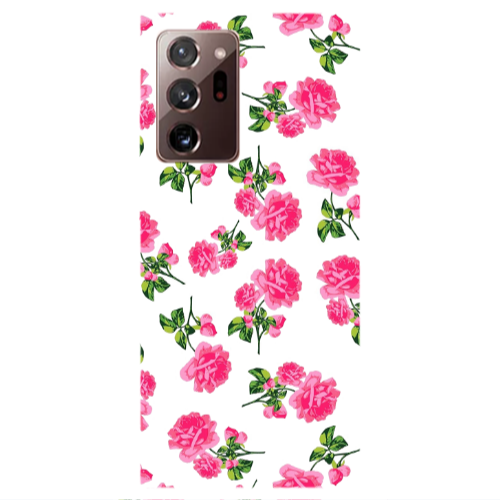 Samsung Note 20 Ultra Roses White Transparent Silicone TPU Θήκη