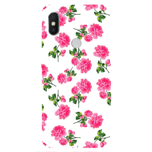 Xiaomi Redmi S2 Roses White Transparent Silicone TPU Θήκη