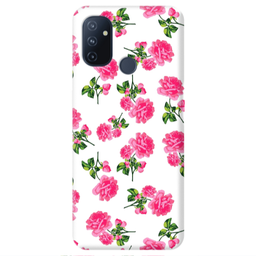 Oneplus Nord 100 Roses White Transparent Silicone TPU Θήκη