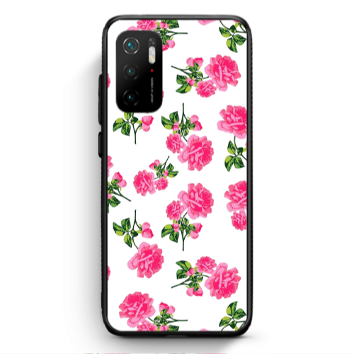 Xiaomi Poco M3 Pro Roses White Black Glossy Θήκη