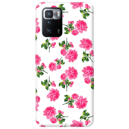 Xiaomi Poco X3 GT Roses White Transparent Silicone TPU Θήκη
