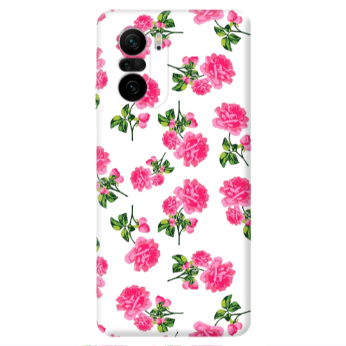 Xiaomi Poco F3 Roses White Transparent Silicone TPU Θήκη