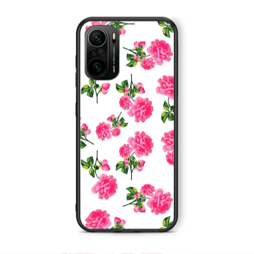 Xiaomi Poco F3 Roses White Black Glossy Θήκη