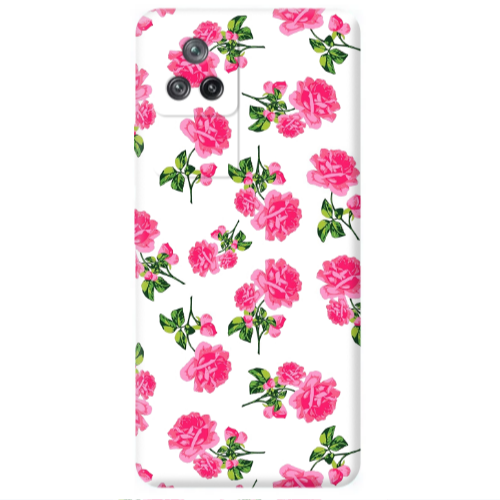 Xiaomi Poco F4 Roses White Transparent Silicone TPU Θήκη